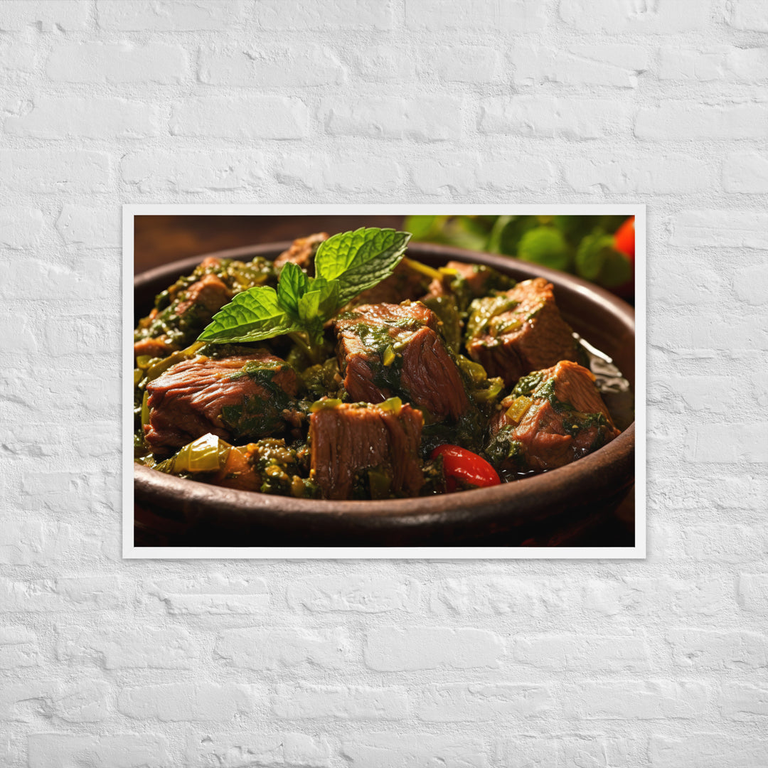 Ghormeh Sabzi Framed poster 🤤 from Yumify.AI