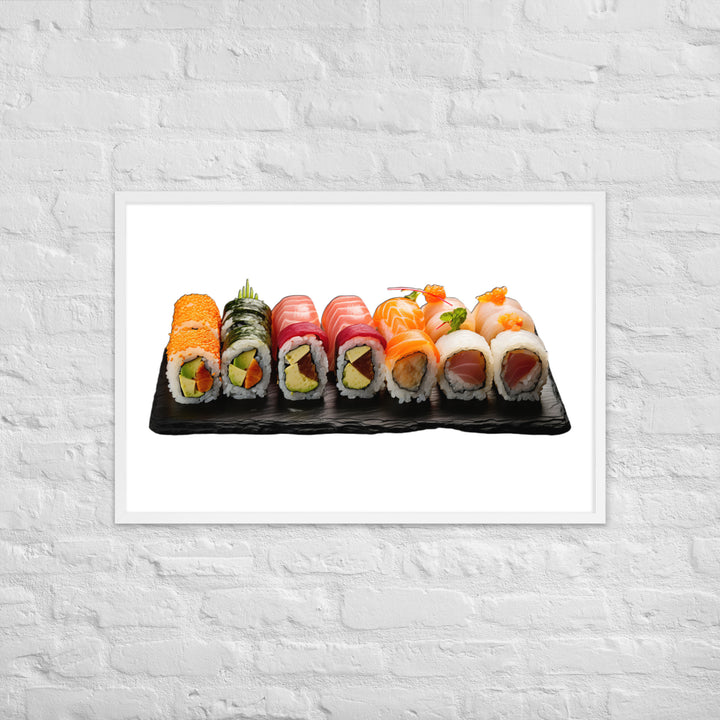 Exquisite Maki Sushi Assortment Framed poster 🤤 from Yumify.AI