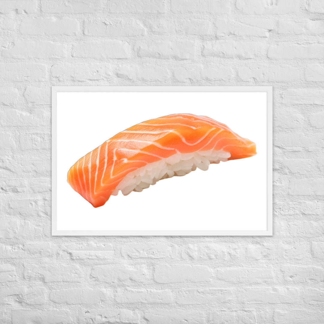 Glistening Salmon Nigiri Framed poster 🤤 from Yumify.AI