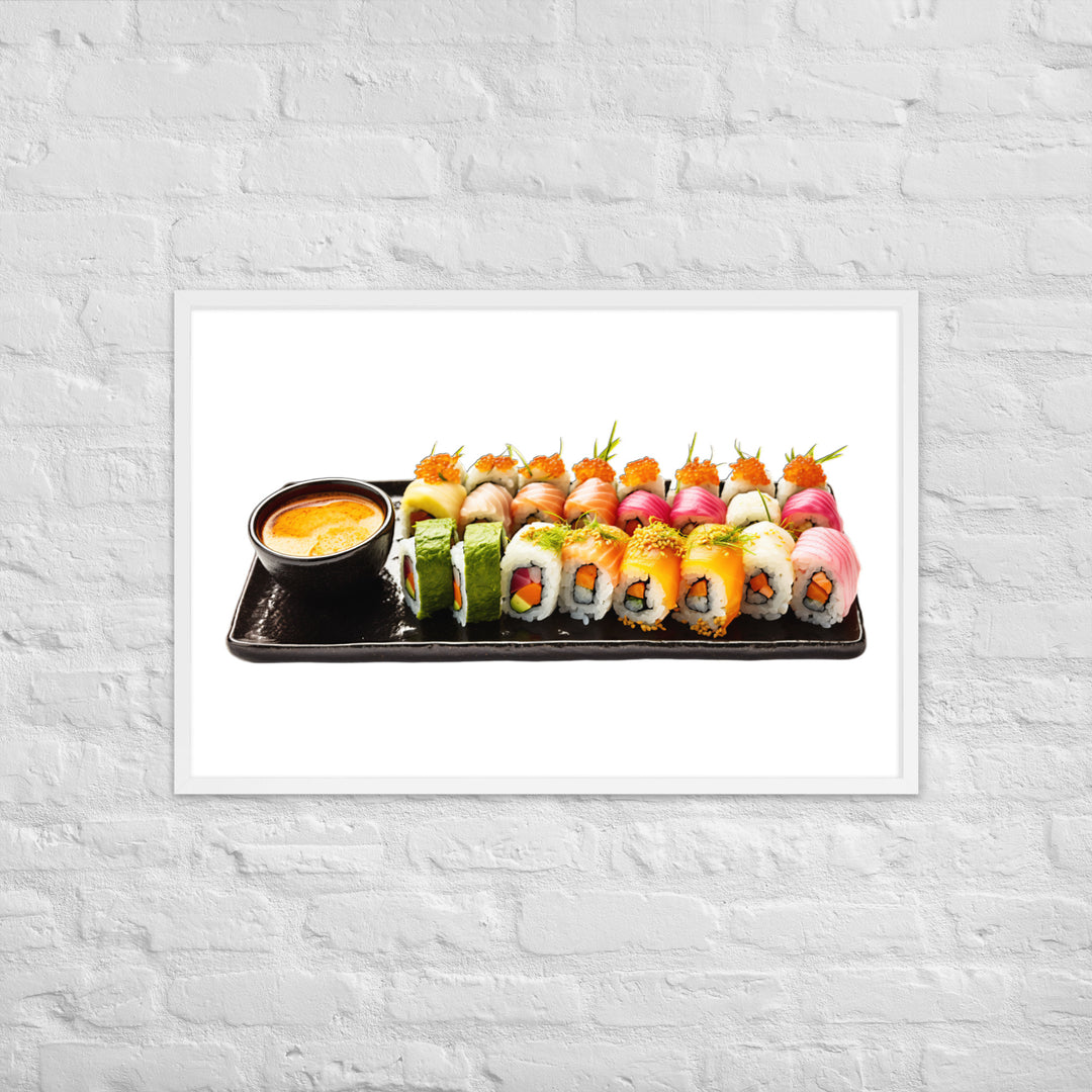 Exquisite Maki Sushi Assortment Framed poster 🤤 from Yumify.AI