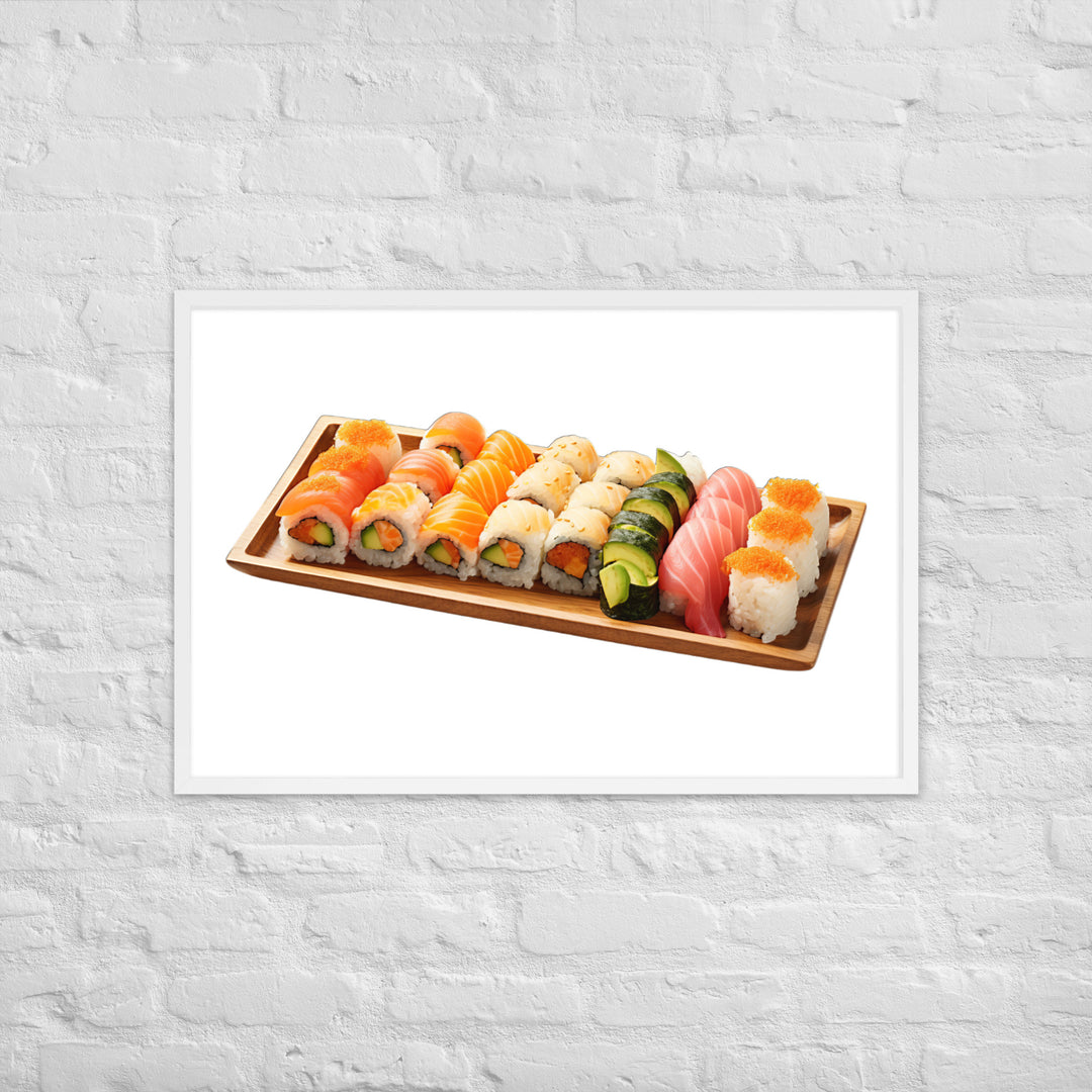 Exquisite Maki Sushi Assortment Framed poster 🤤 from Yumify.AI