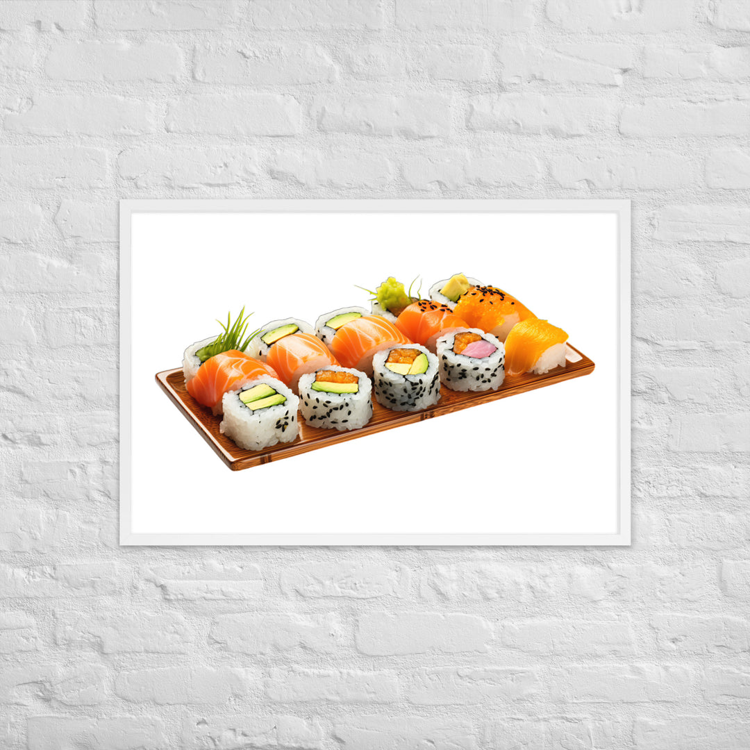 Exquisite Maki Sushi Assortment Framed poster 🤤 from Yumify.AI