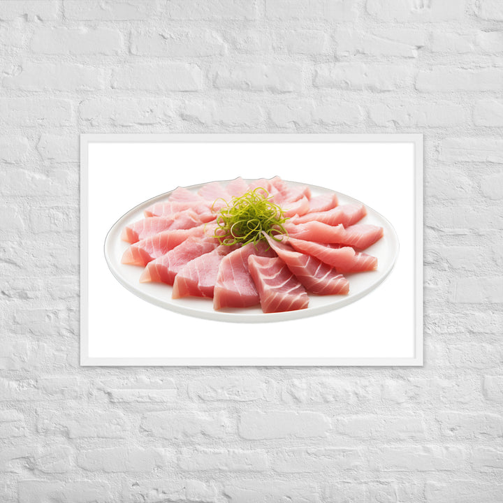 Delicate Tuna Sashimi Platter Framed poster 🤤 from Yumify.AI