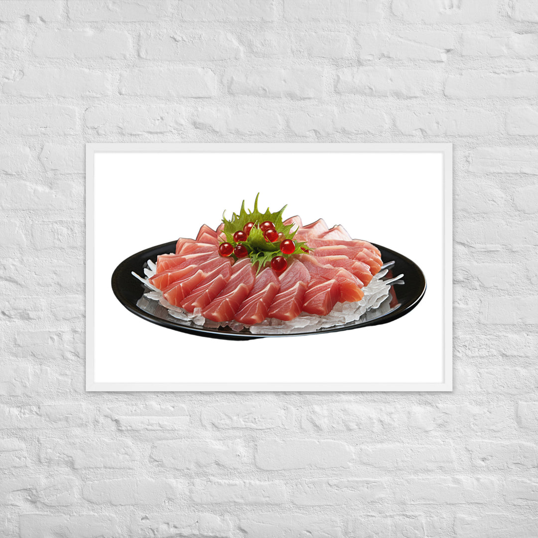 Delicate Tuna Sashimi Platter Framed poster 🤤 from Yumify.AI