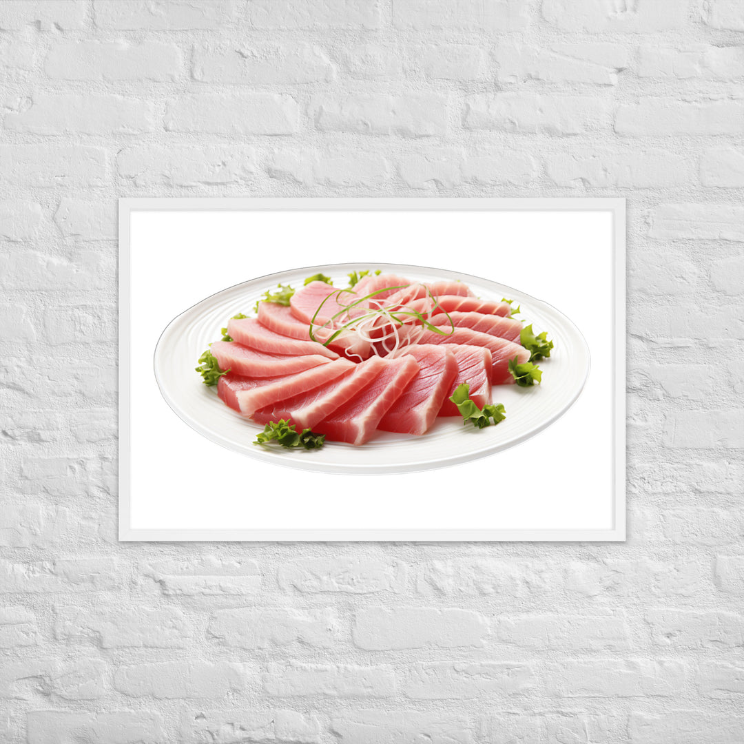 Delicate Tuna Sashimi Platter Framed poster 🤤 from Yumify.AI