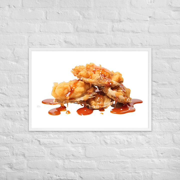 Tempura Fried Oysters Framed poster 🤤 from Yumify.AI