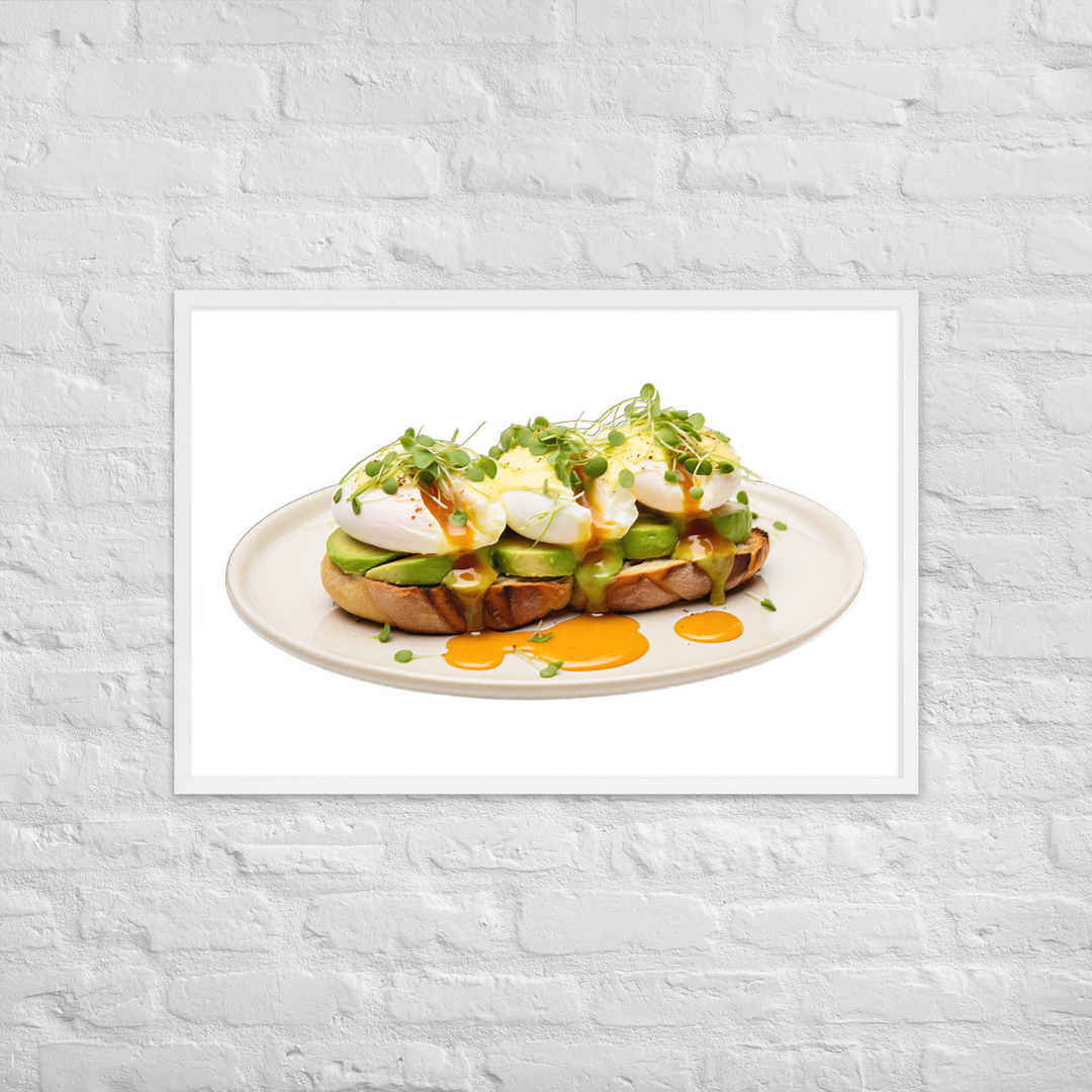 Avocado Eggs Benedict Framed poster 🤤 from Yumify.AI