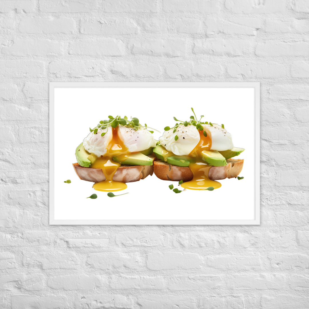 Avocado Eggs Benedict Framed poster 🤤 from Yumify.AI