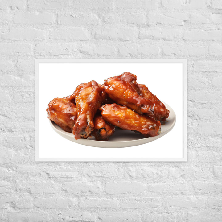 Sweet BBQ Chicken Wings Framed poster 🤤 from Yumify.AI