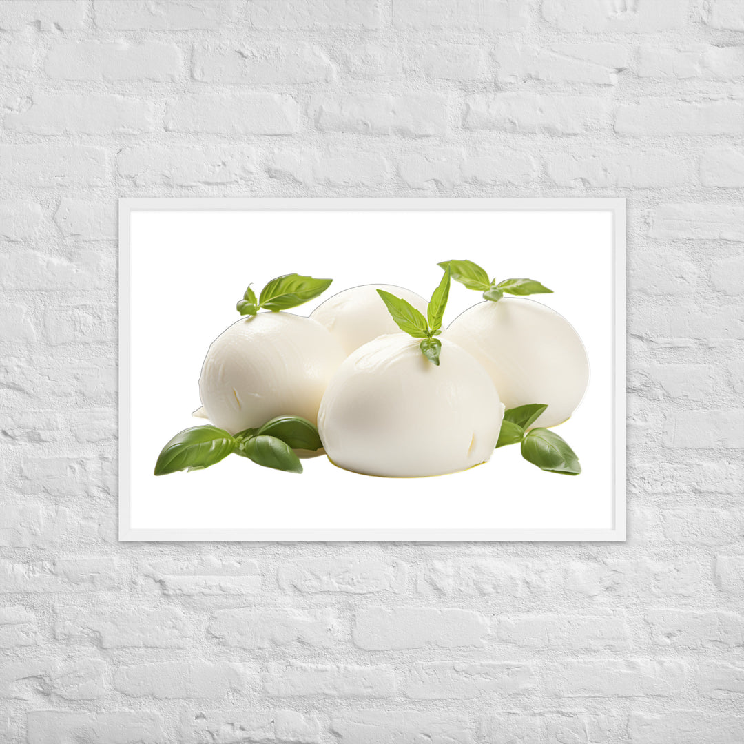 Fresh Mozzarella Balls Framed poster 🤤 from Yumify.AI