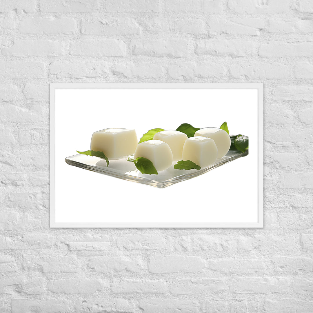 Fresh Mozzarella Balls Framed poster 🤤 from Yumify.AI