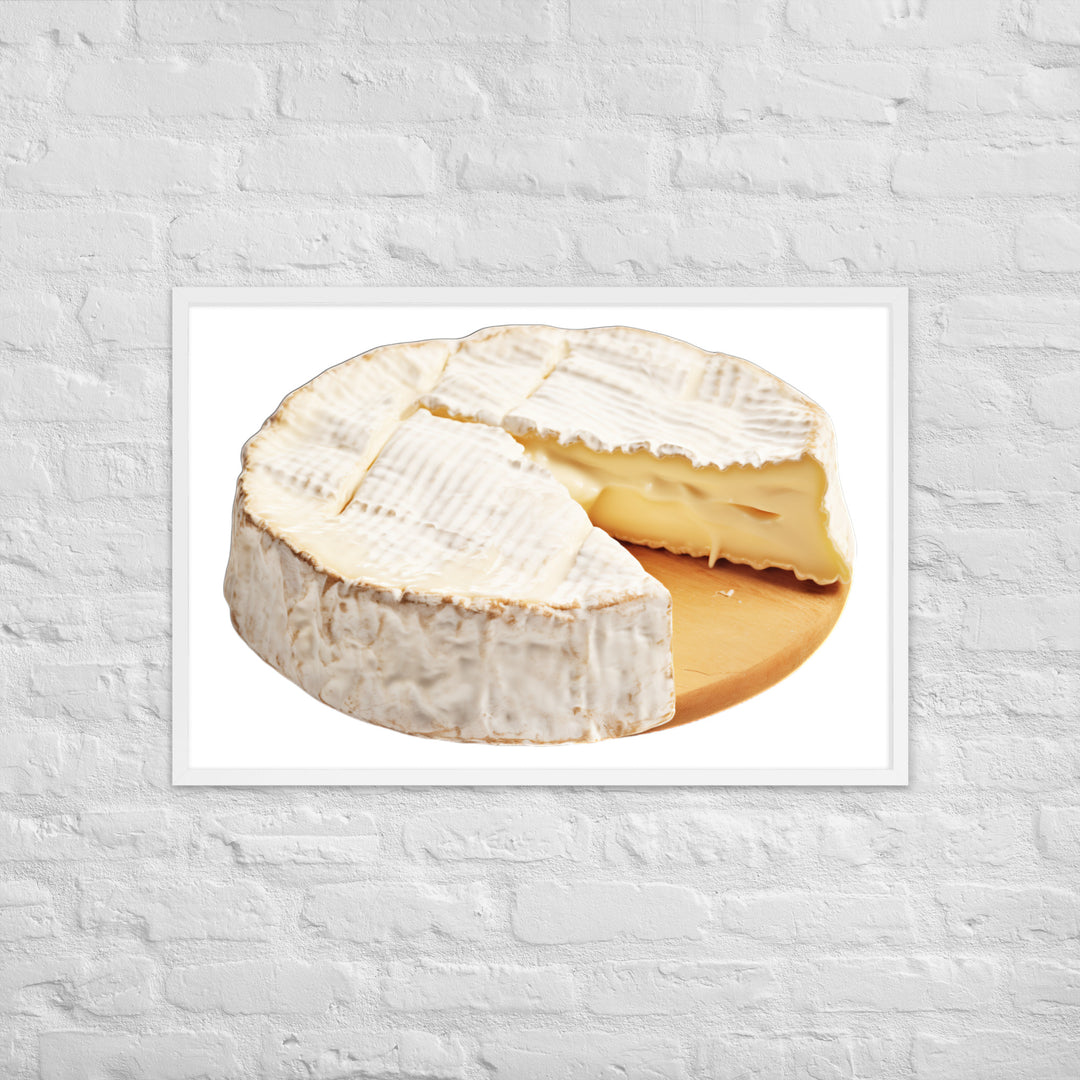 Creamy Brie Wheel Framed poster 🤤 from Yumify.AI