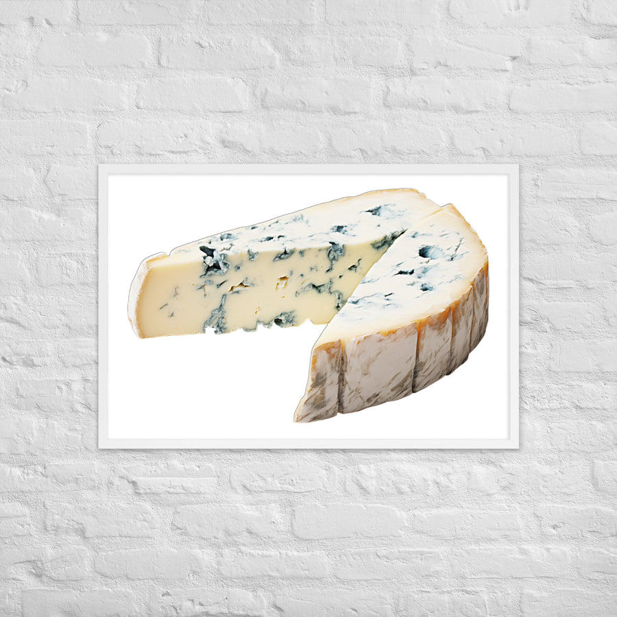 Blue Veins in Gorgonzola Framed poster 🤤 from Yumify.AI