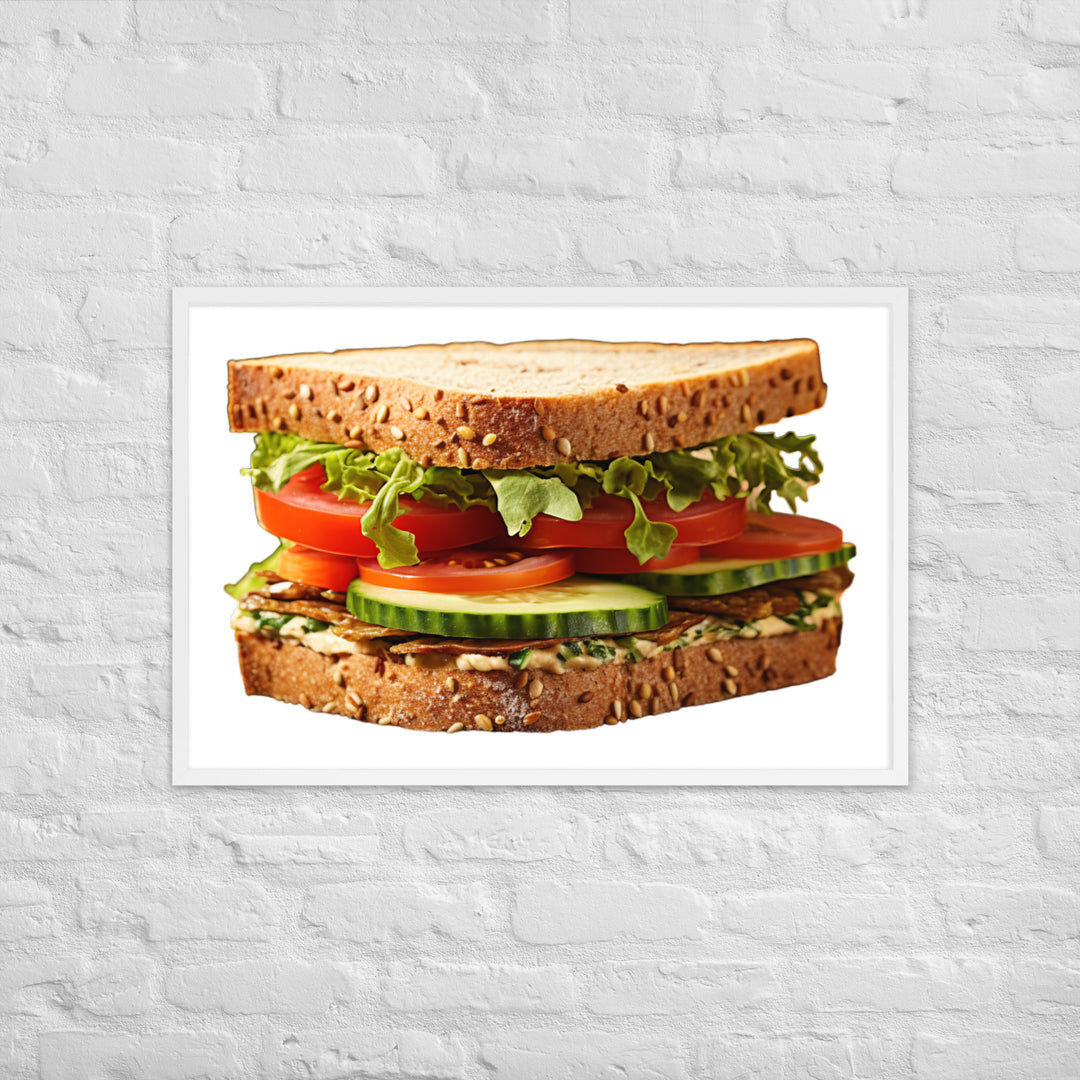 Veggie Delight Sandwich Framed poster 🤤 from Yumify.AI