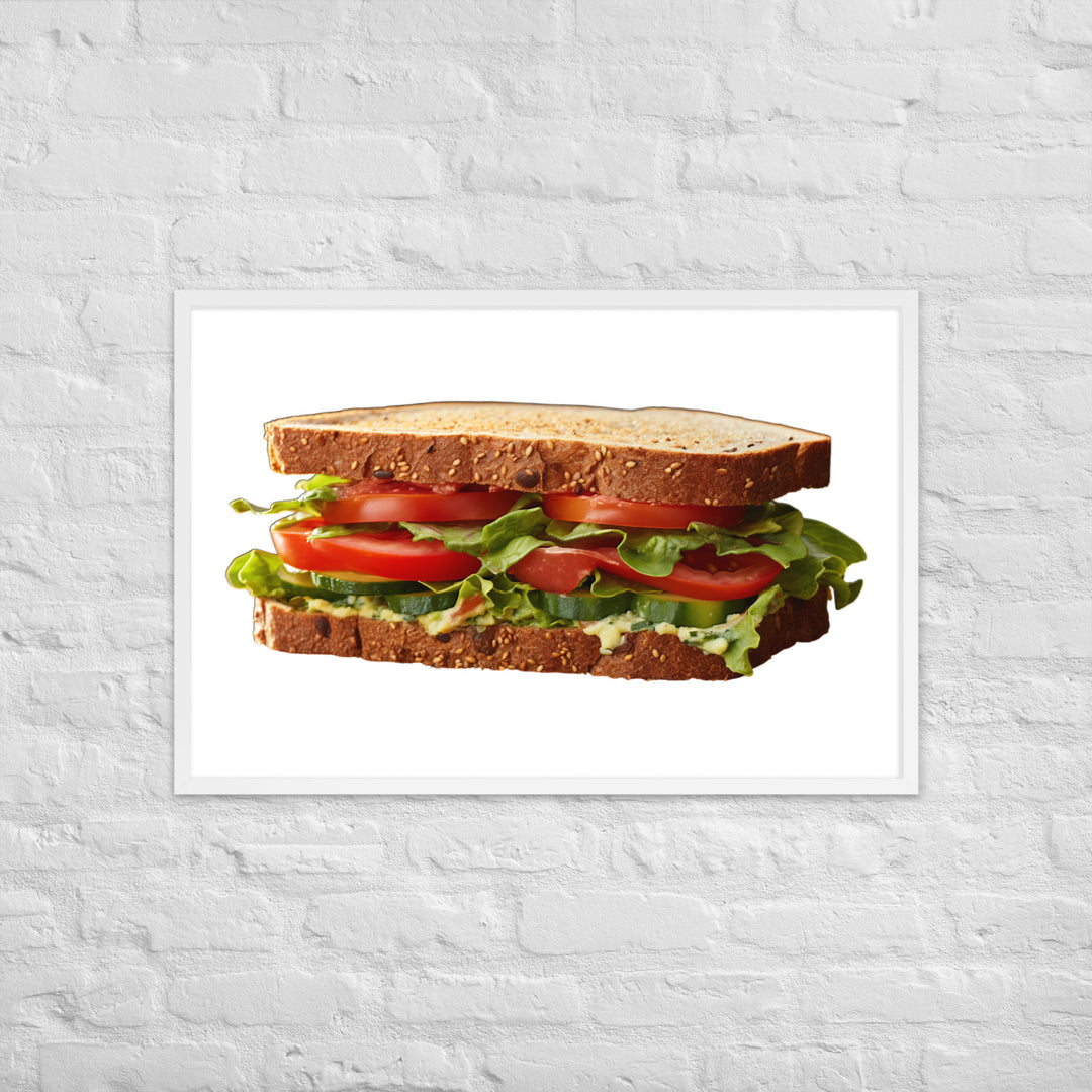 Veggie Delight Sandwich Framed poster 🤤 from Yumify.AI