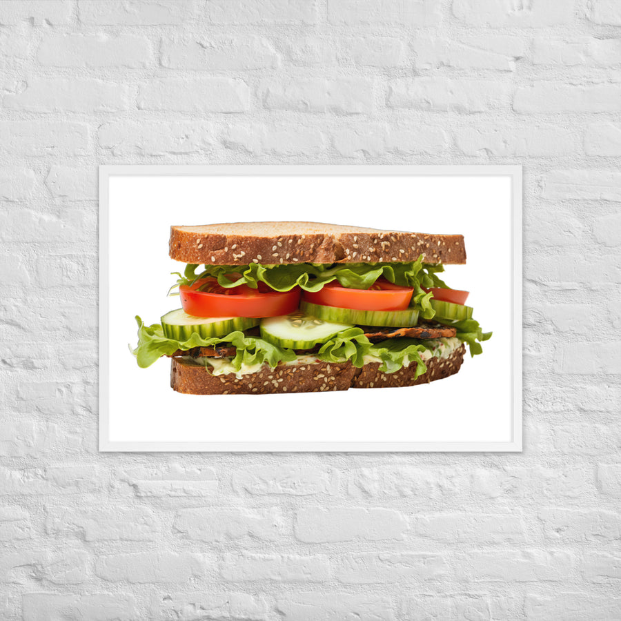 Veggie Delight Sandwich Framed poster 🤤 from Yumify.AI