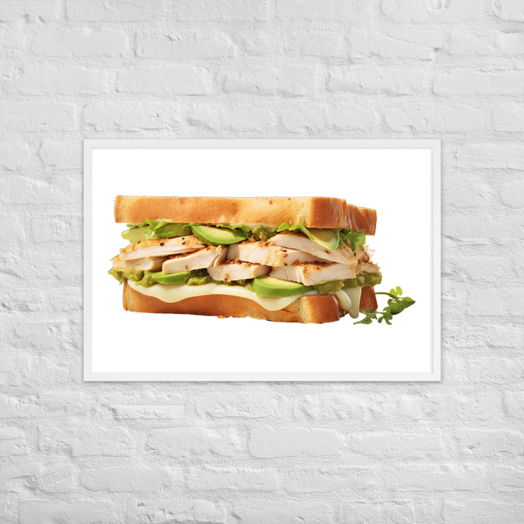 Chicken Avocado Sandwich Framed poster 🤤 from Yumify.AI