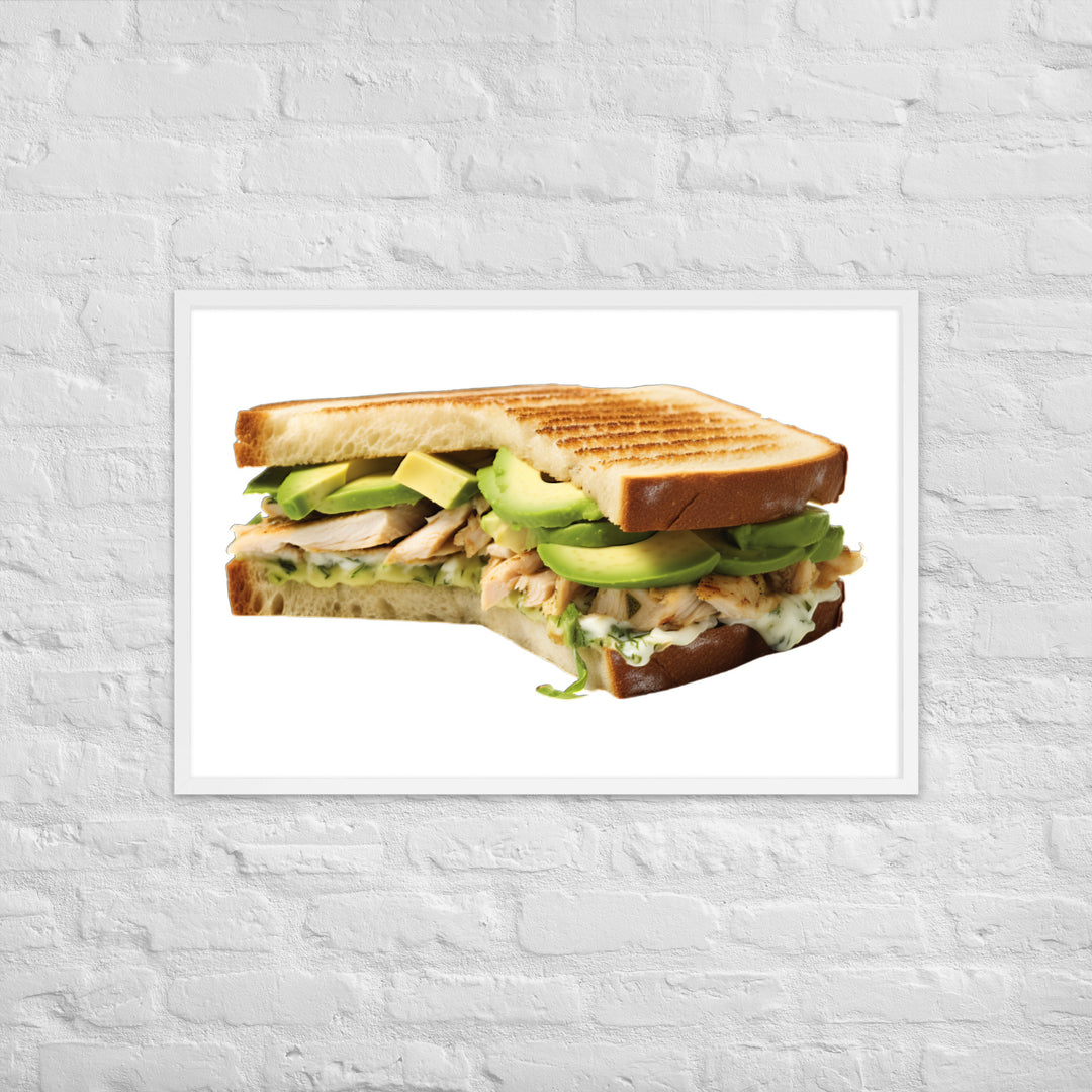 Chicken Avocado Sandwich Framed poster 🤤 from Yumify.AI