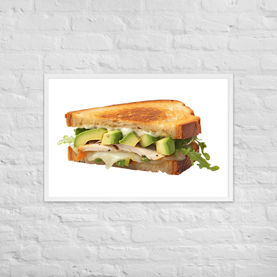 Chicken Avocado Sandwich Framed poster 🤤 from Yumify.AI
