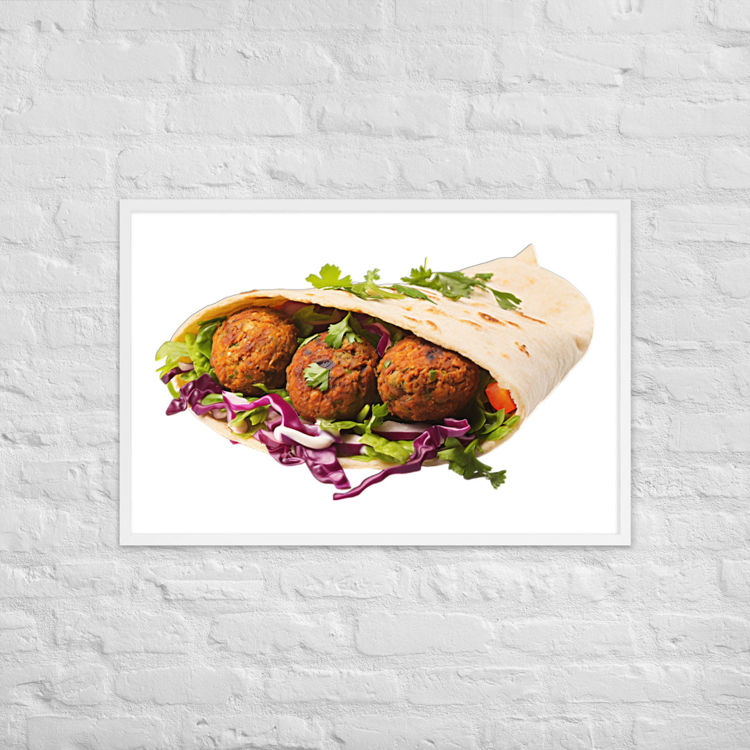 Fresh Falafel Pita Pocket Framed poster 🤤 from Yumify.AI