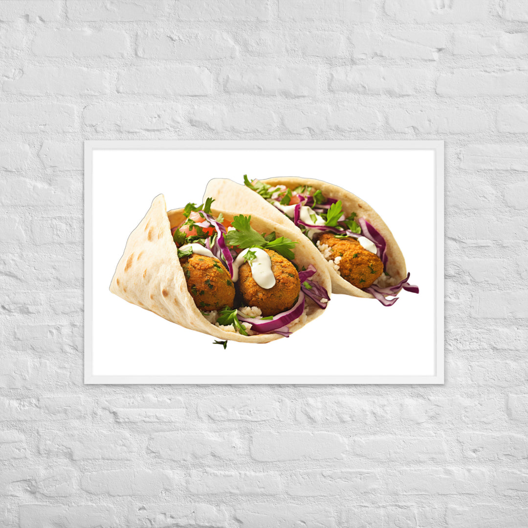 Fresh Falafel Pita Pocket Framed poster 🤤 from Yumify.AI