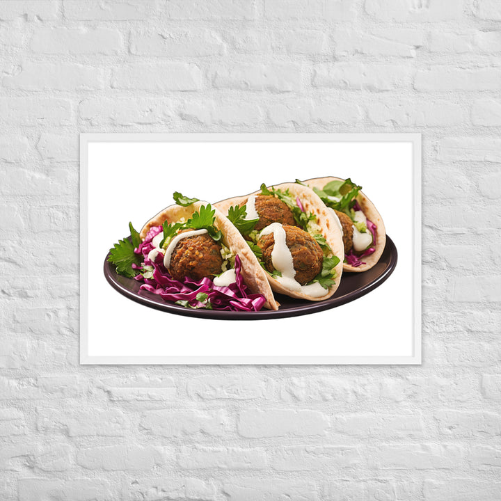 Fresh Falafel Pita Pocket Framed poster 🤤 from Yumify.AI