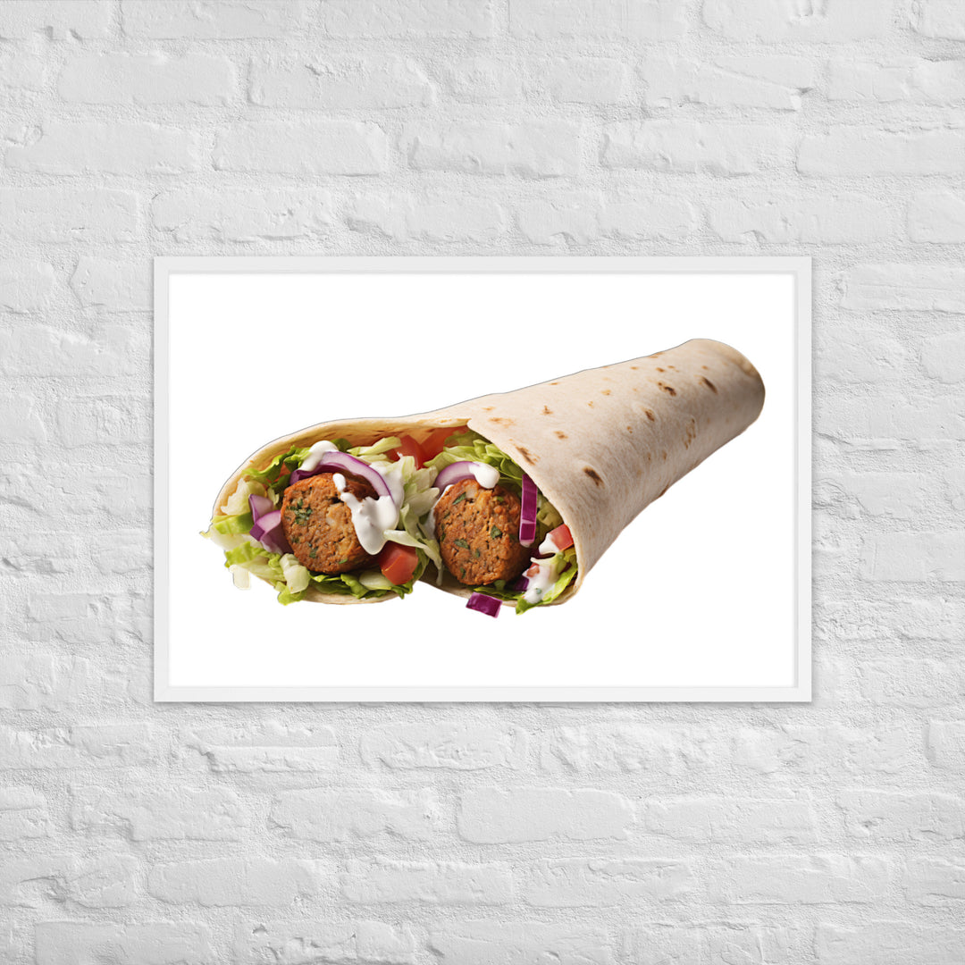 Falafel Wrap Rolled Perfection Framed poster 🤤 from Yumify.AI