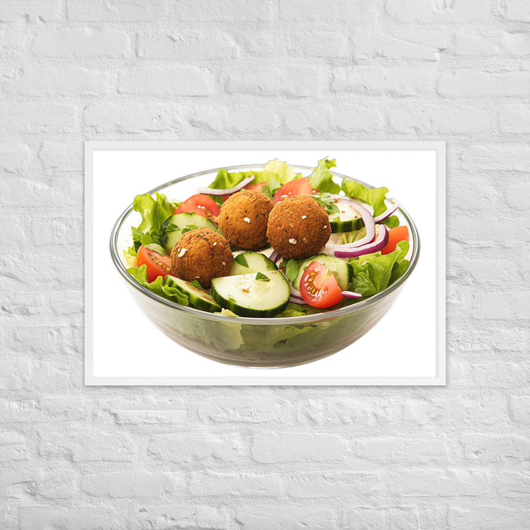 Falafel Salad Bowl Framed poster 🤤 from Yumify.AI