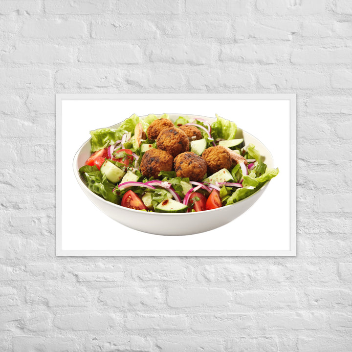 Falafel Salad Bowl Framed poster 🤤 from Yumify.AI