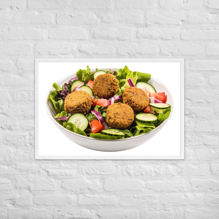 Falafel Salad Bowl Framed poster 🤤 from Yumify.AI