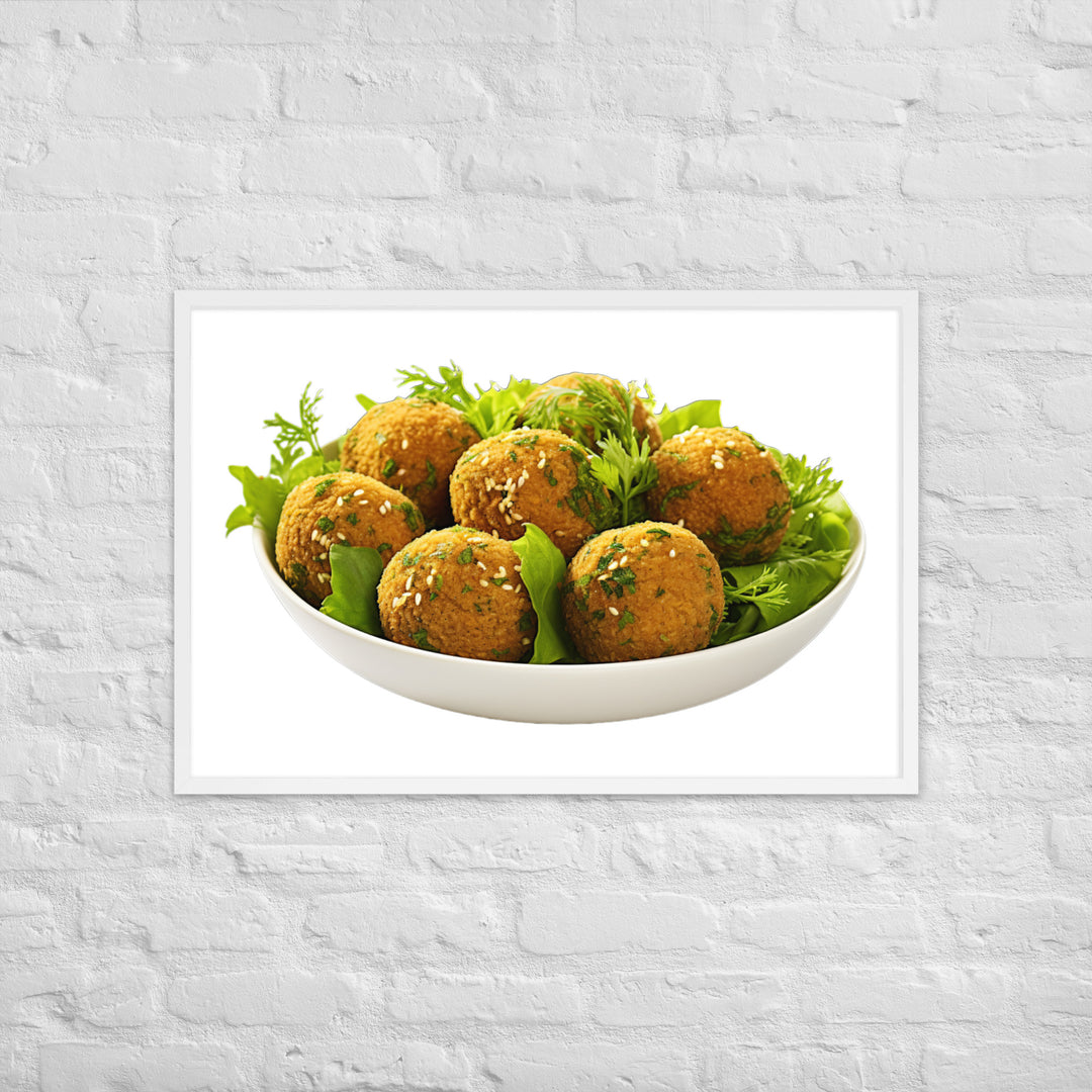 Crisp Golden Falafel Framed poster 🤤 from Yumify.AI