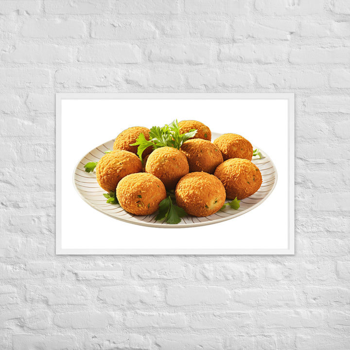 Crisp Golden Falafel Framed poster 🤤 from Yumify.AI