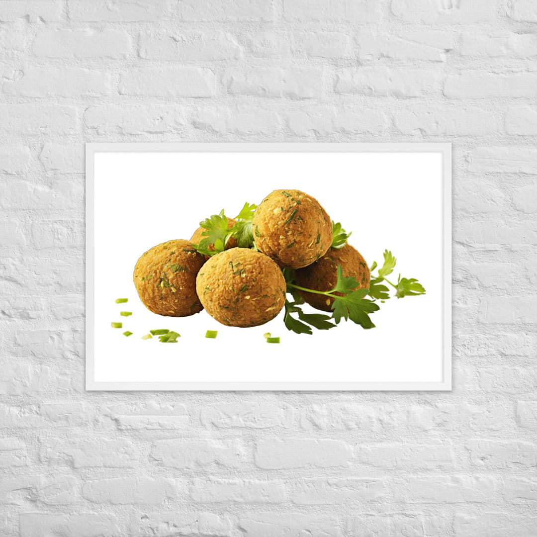 Crisp Golden Falafel Framed poster 🤤 from Yumify.AI