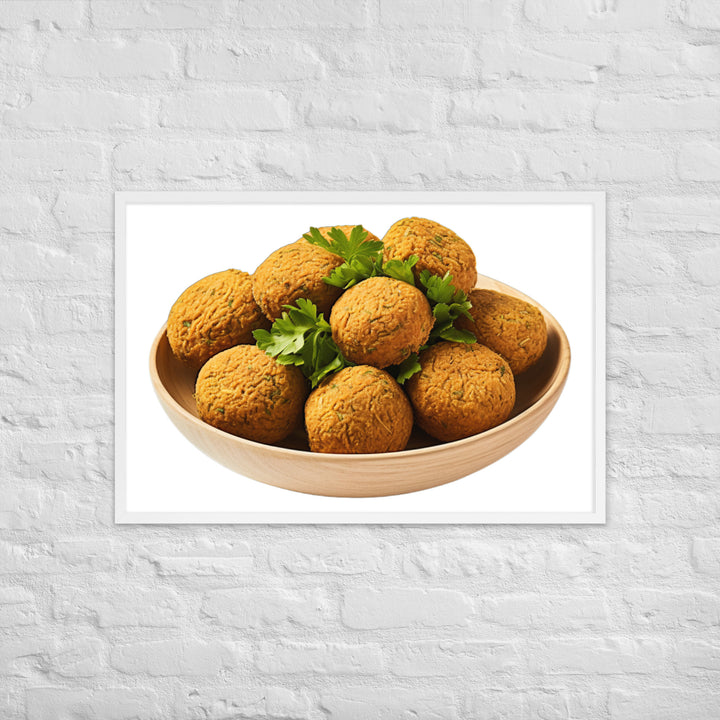 Crisp Golden Falafel Framed poster 🤤 from Yumify.AI