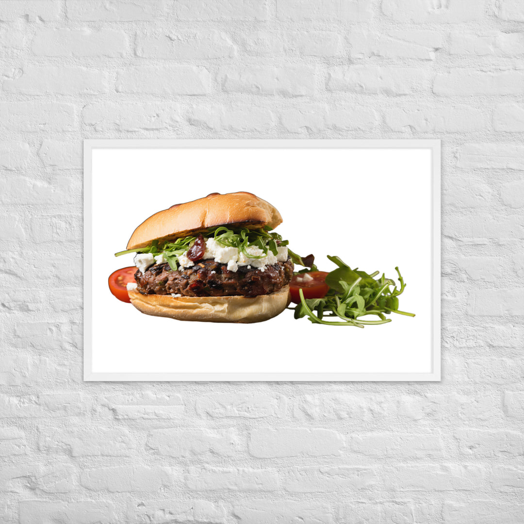 Exotic Lamb Burger Fusion Framed poster 🤤 from Yumify.AI