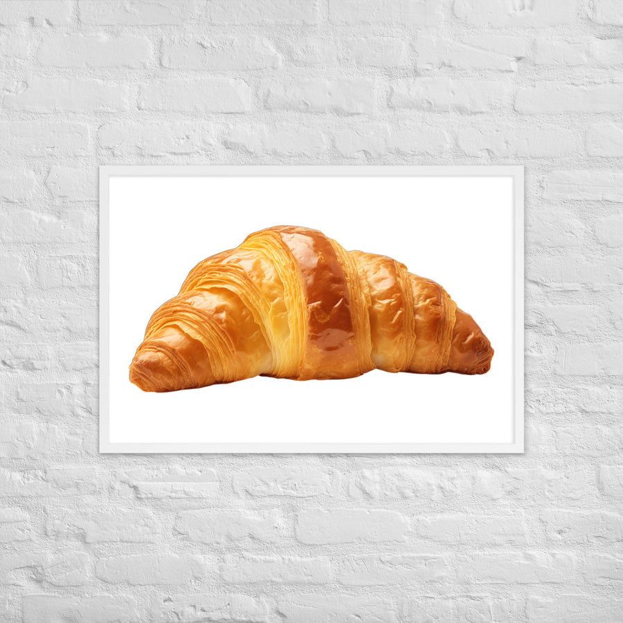 Golden Butter Croissant Framed poster 🤤 from Yumify.AI
