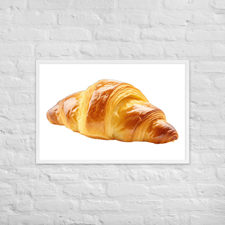 Golden Butter Croissant Framed poster 🤤 from Yumify.AI