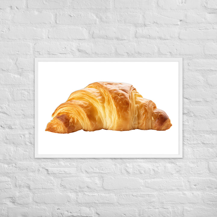 Golden Butter Croissant Framed poster 🤤 from Yumify.AI