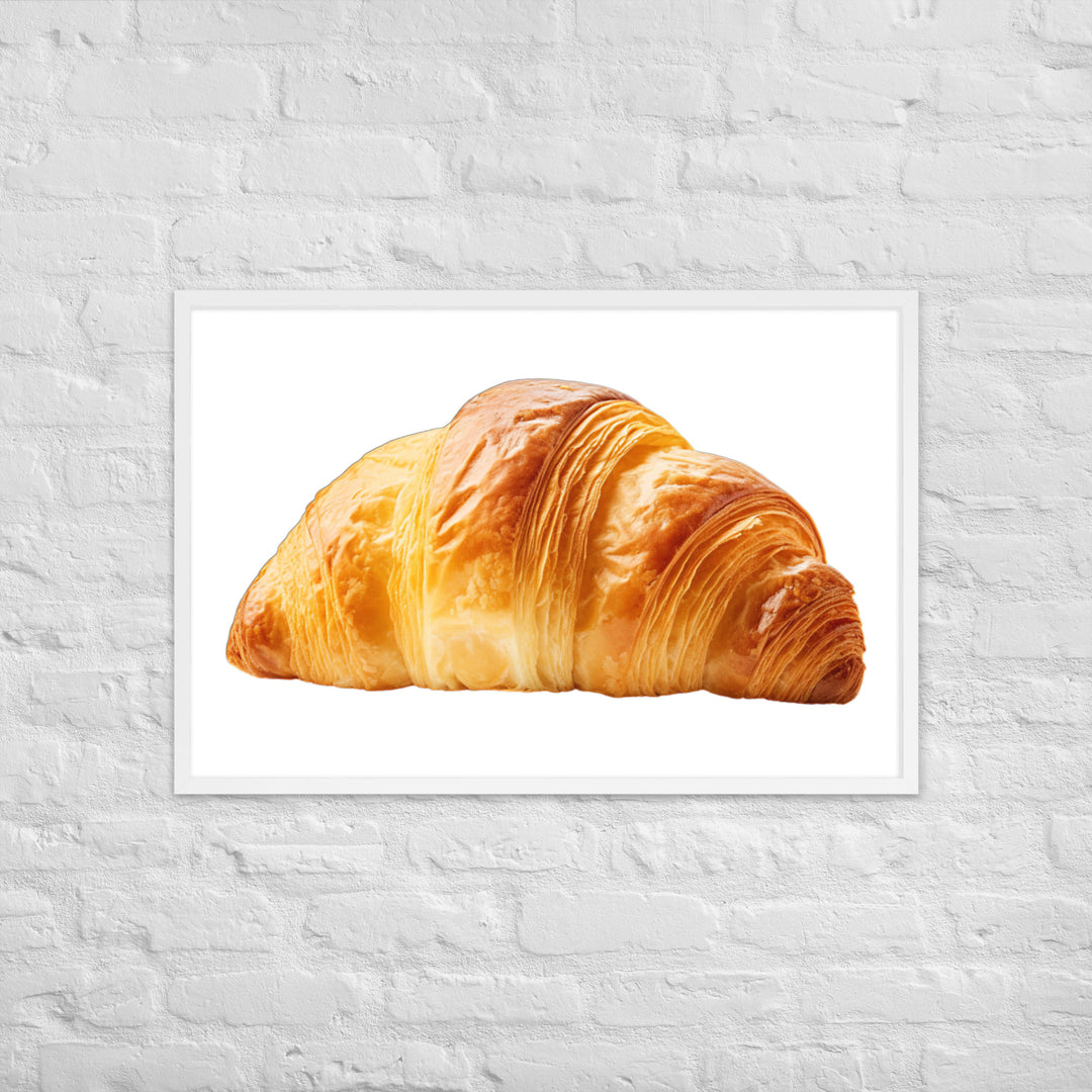 Golden Butter Croissant Framed poster 🤤 from Yumify.AI