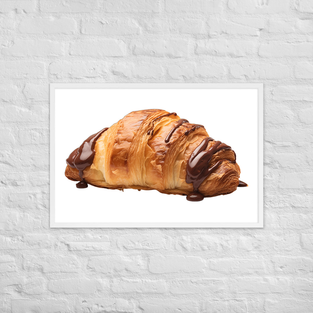 Chocolate Filled Croissant Framed poster 🤤 from Yumify.AI