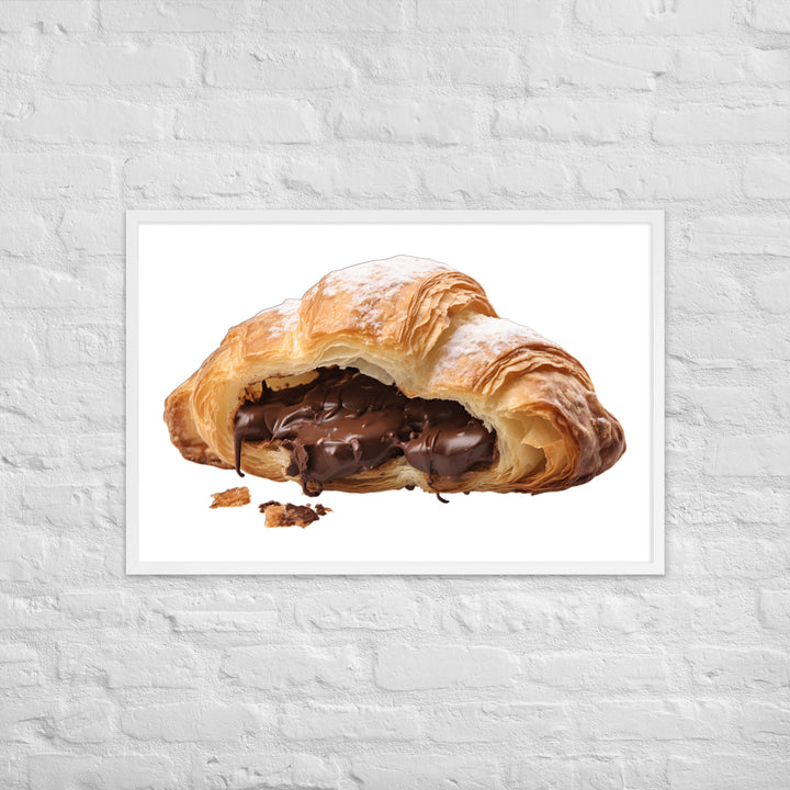 Chocolate Filled Croissant Framed poster 🤤 from Yumify.AI