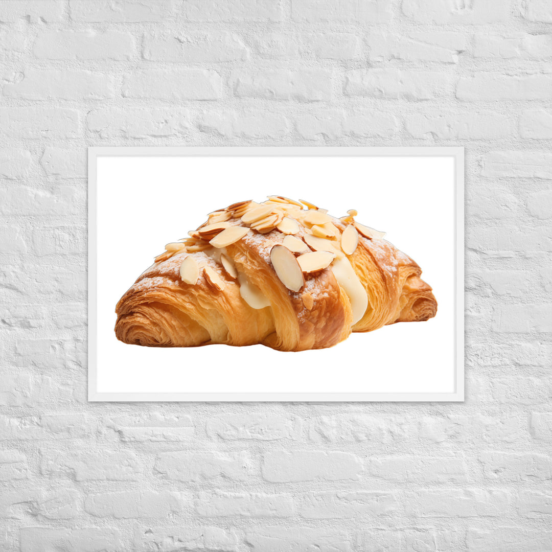 Almond Topped Croissant Framed poster 🤤 from Yumify.AI