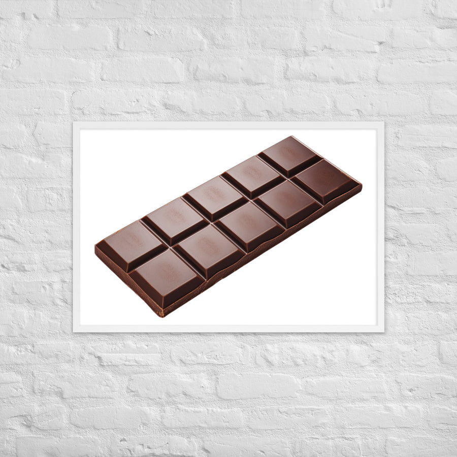 Silky Dark Chocolate Bar Framed poster 🤤 from Yumify.AI