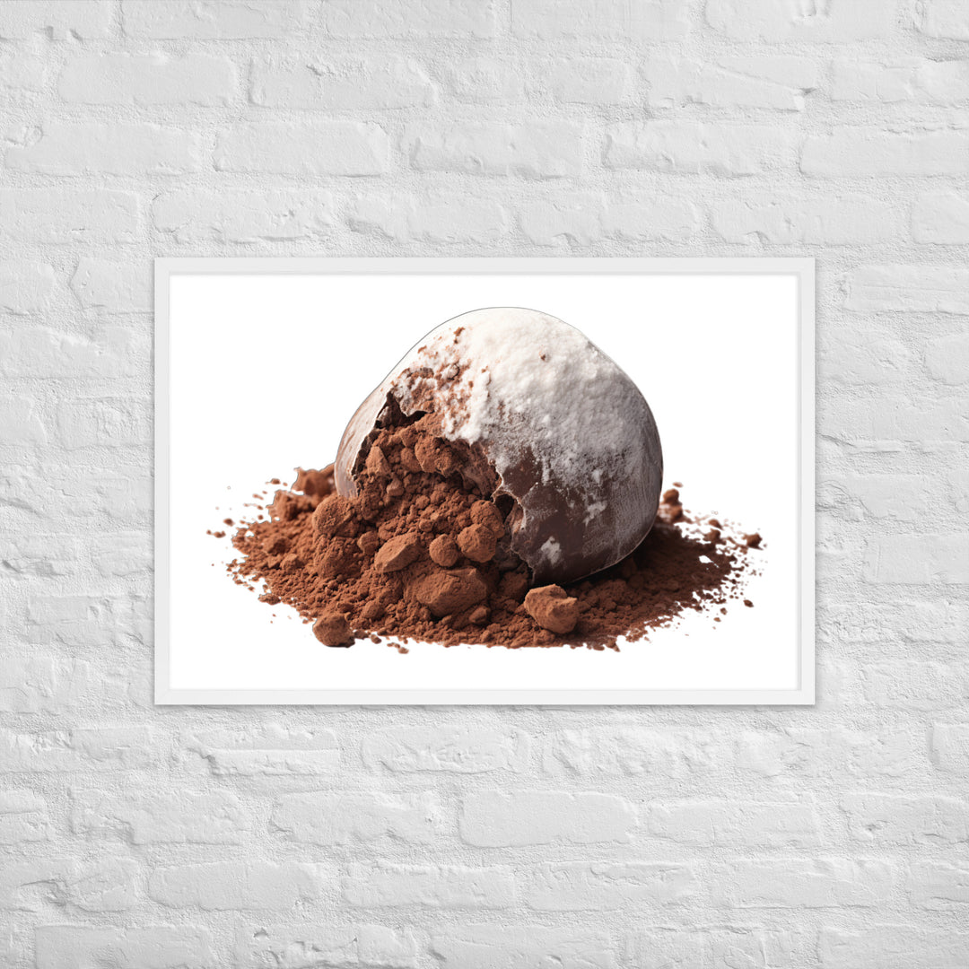 Oozing Chocolate Truffle Delight Framed poster 🤤 from Yumify.AI