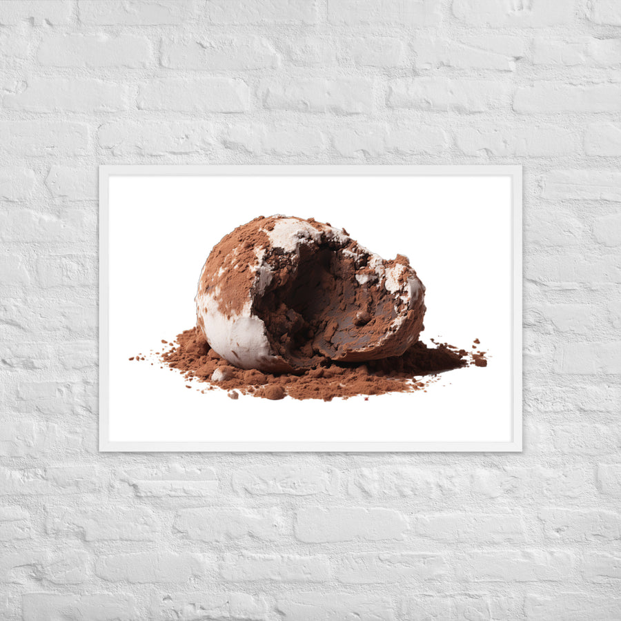 Oozing Chocolate Truffle Delight Framed poster 🤤 from Yumify.AI