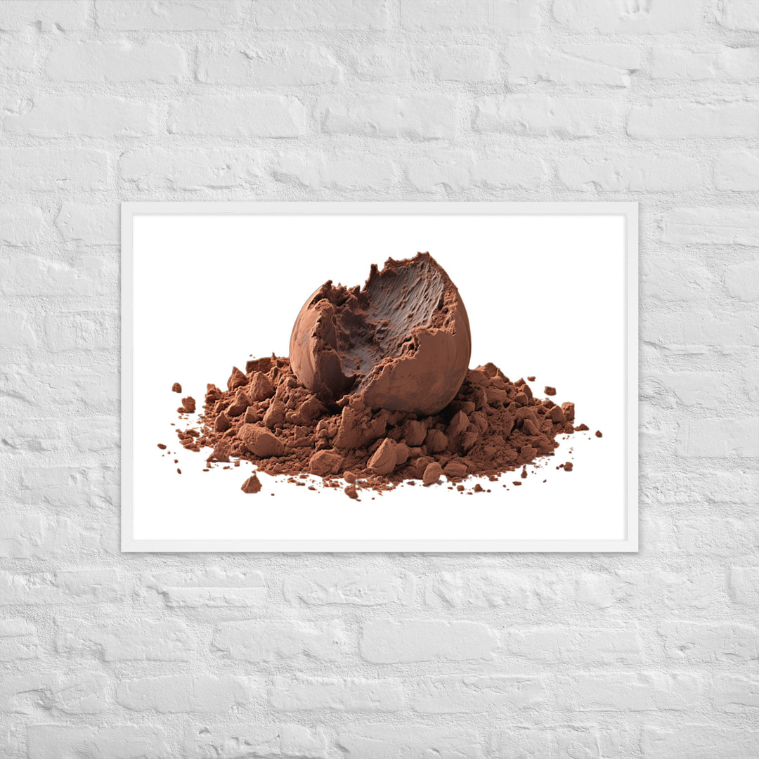 Oozing Chocolate Truffle Delight Framed poster 🤤 from Yumify.AI