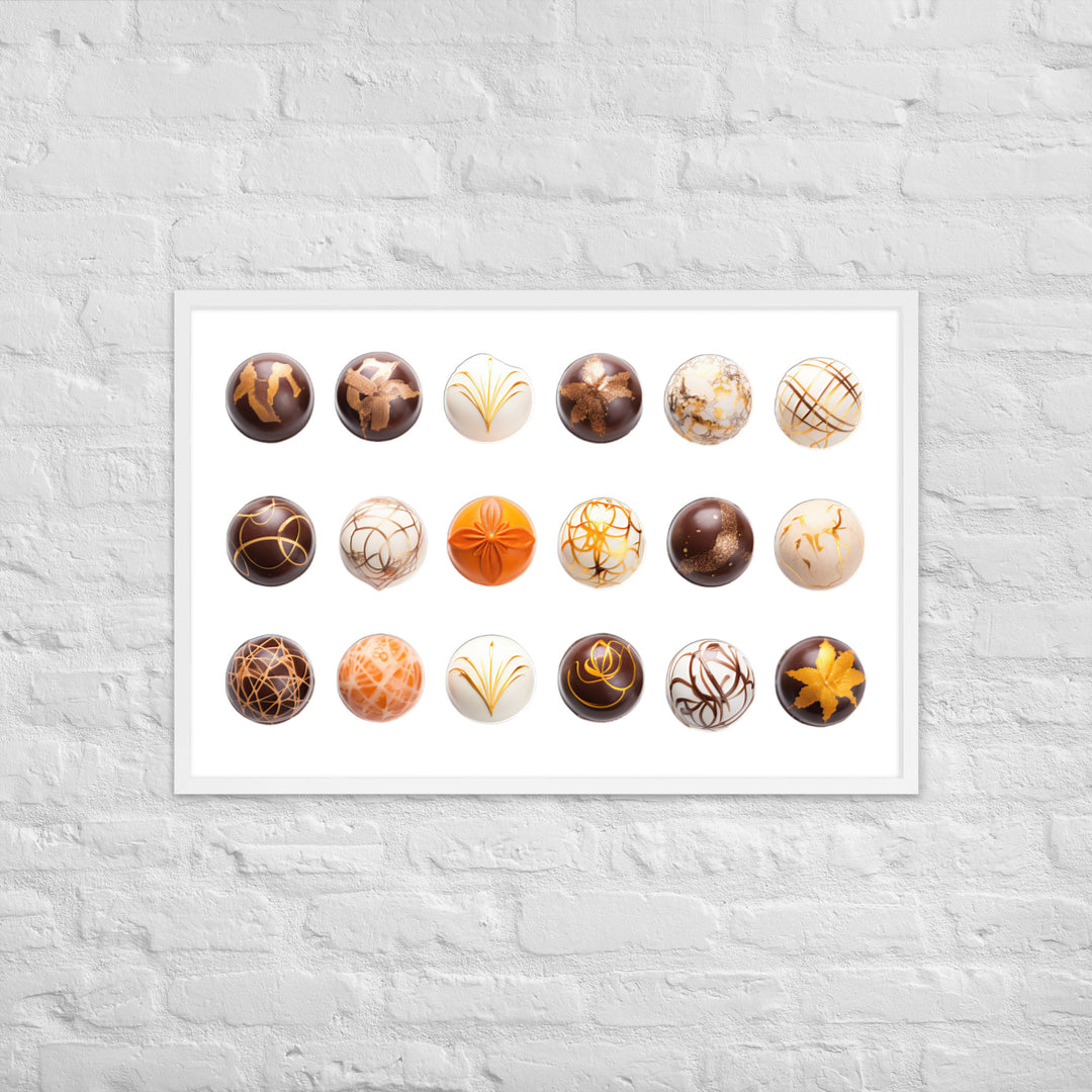 Artisanal Chocolate Bonbons Framed poster 🤤 from Yumify.AI