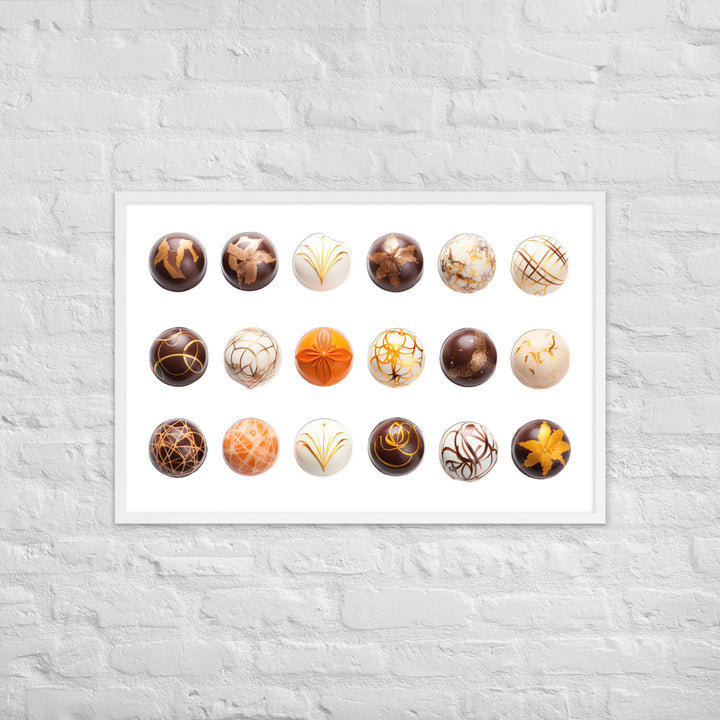 Artisanal Chocolate Bonbons Framed poster 🤤 from Yumify.AI