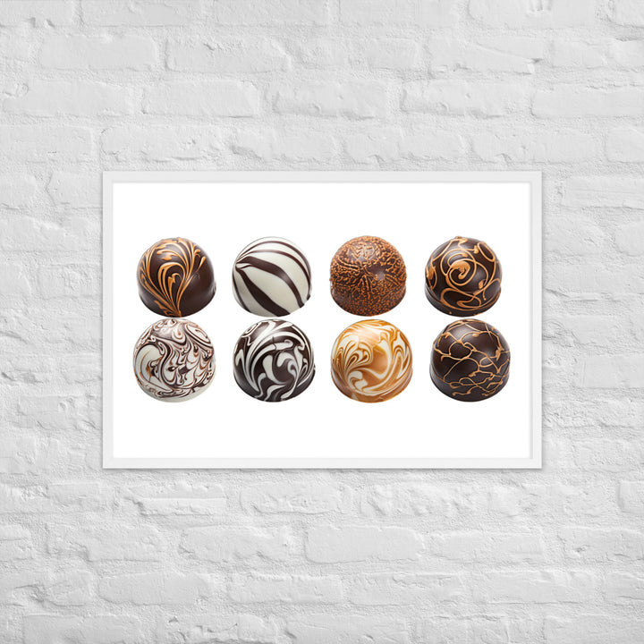 Artisanal Chocolate Bonbons Framed poster 🤤 from Yumify.AI