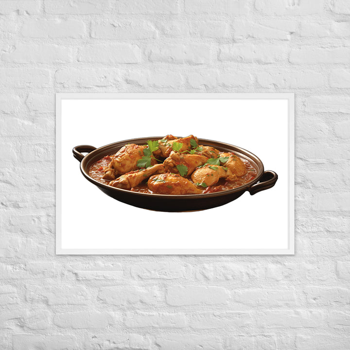 Spicy Chicken Curry Delight Framed poster 🤤 from Yumify.AI